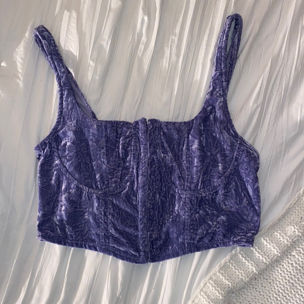 Wild Fable size S, periwinkle velvet corset top